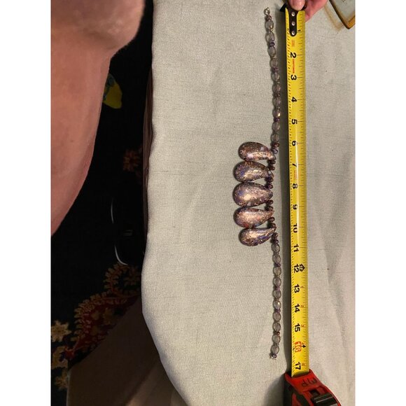 Vintage Lapis Lazuli Beaded Necklace (17") | Deep Blue Gemstone Strand with Gold - Picture 5 of 5